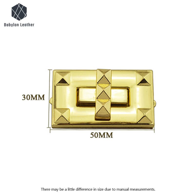 Square Fashion Bag Lock Purse Closure Twist Lock - Babylon LeatherBabylon LeatherTL-026