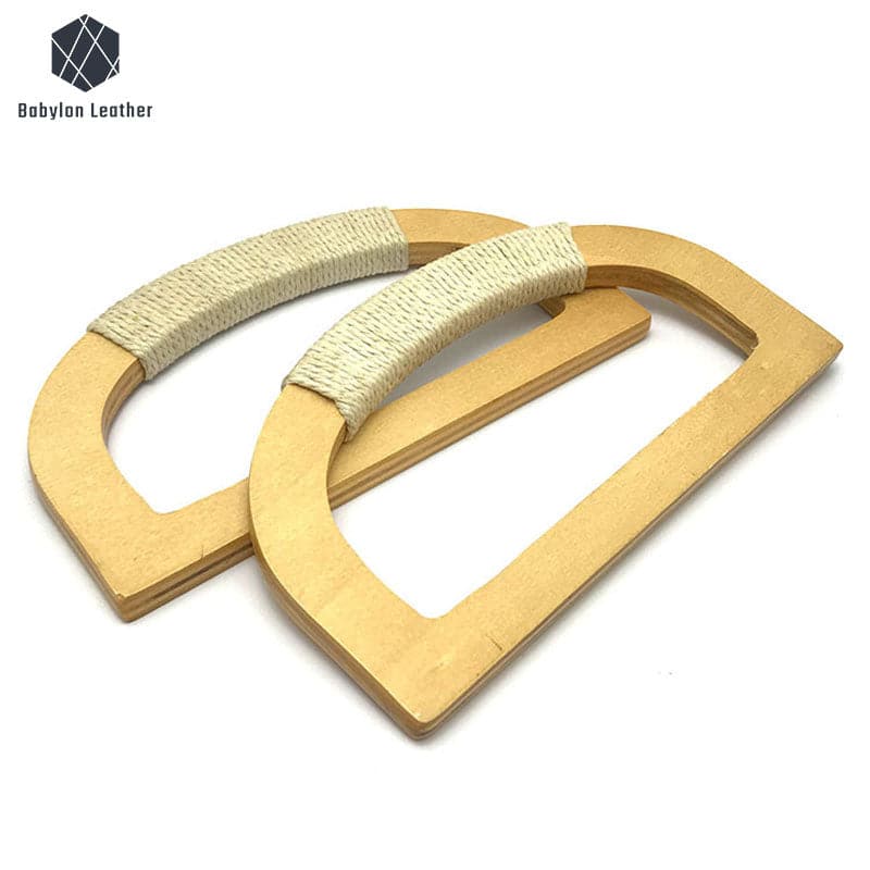 Wooden Cord Wrap D-Handle 165*97mm/6.5
