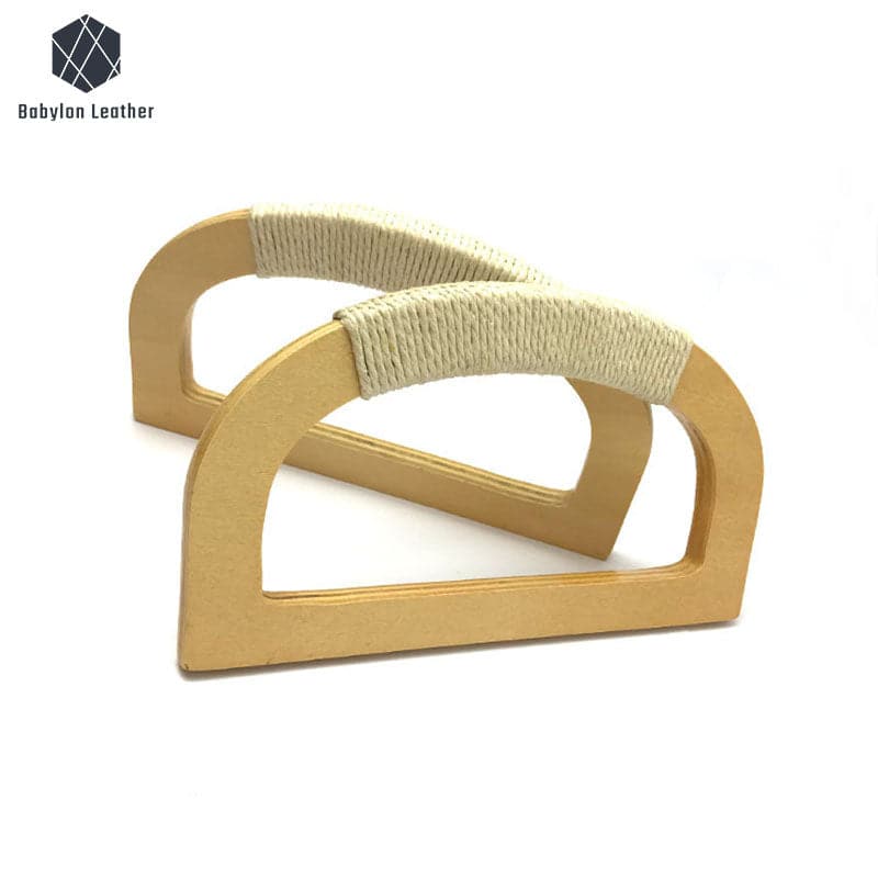 Wooden Cord Wrap D-Handle 165*97mm/6.5"*3.8"（2 PACK） - Babylon LeatherBabylon LeatherWH-003