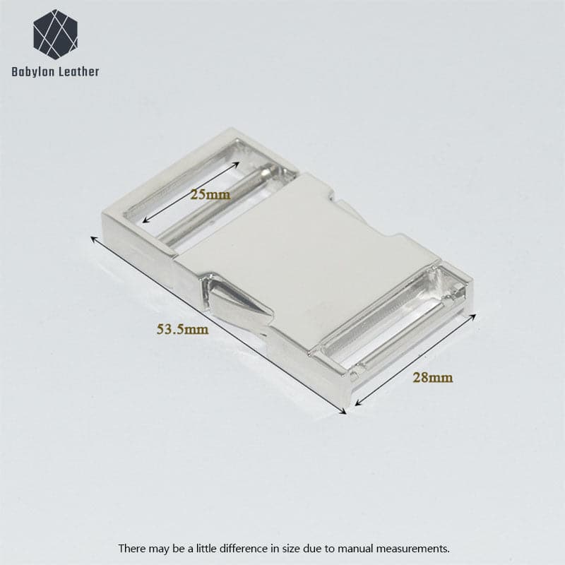 Zinc Alloy Elastic Adjustment Safety Buckle Schoolbag Buckle 53.5*28mm/2.1"*1.1"（2 PACK） - Babylon LeatherBabylon LeatherSBB-001